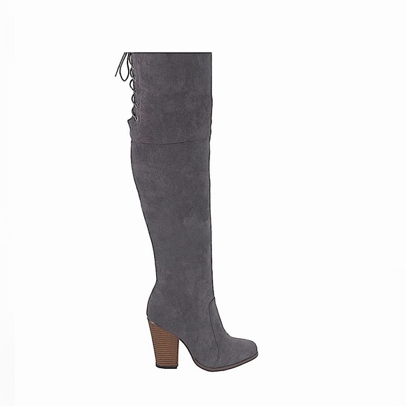 Women’s suede over the knee boots - Picture 2 of 7